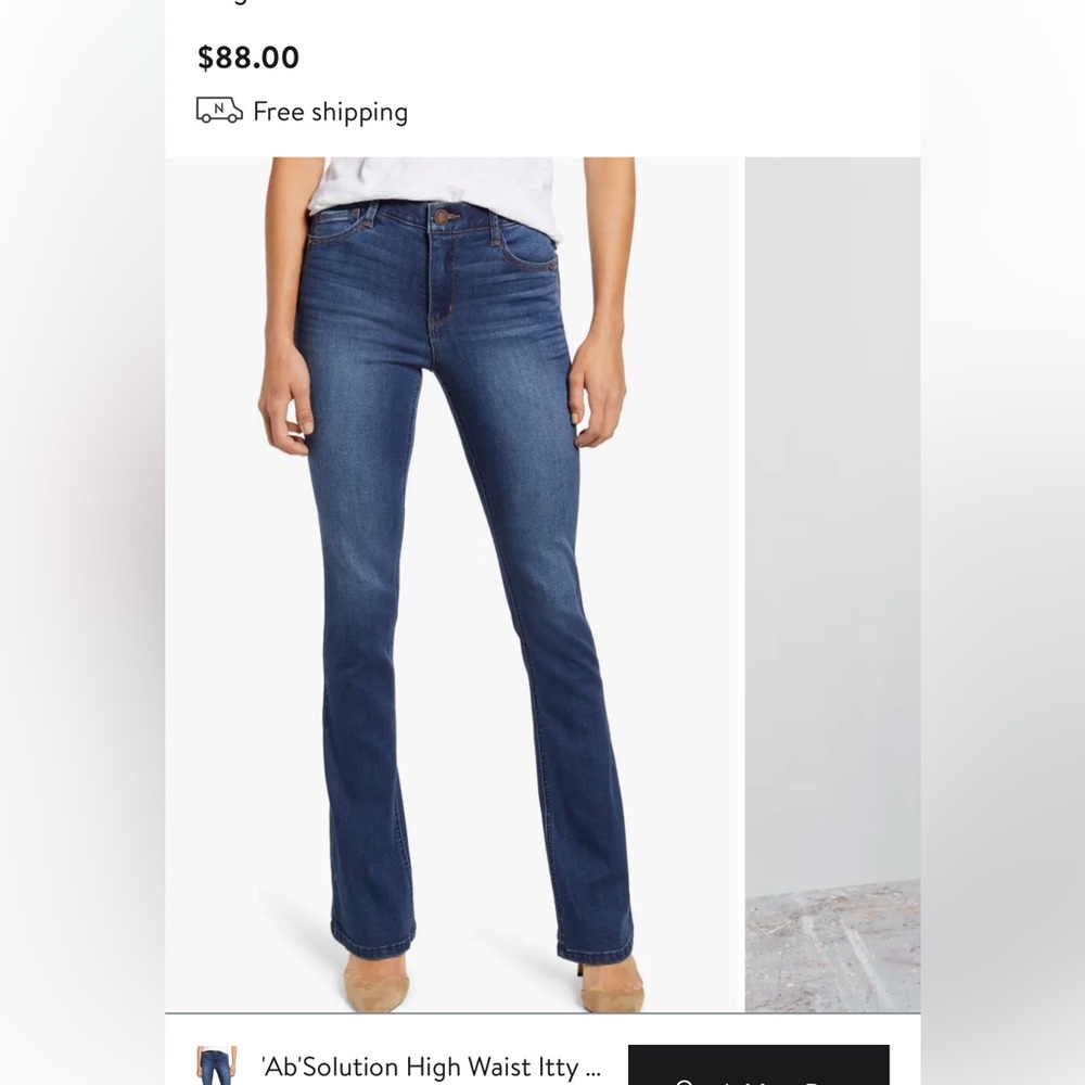 Brand new Ab'Solution High Waist Itty Bitty Bootcut Jeans